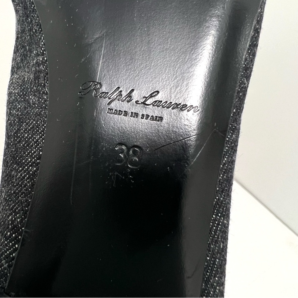Ralph Lauren Collection Purple Label Pointed Toe Flats Fabric Women’s Size 38 - Picture 10 of 11